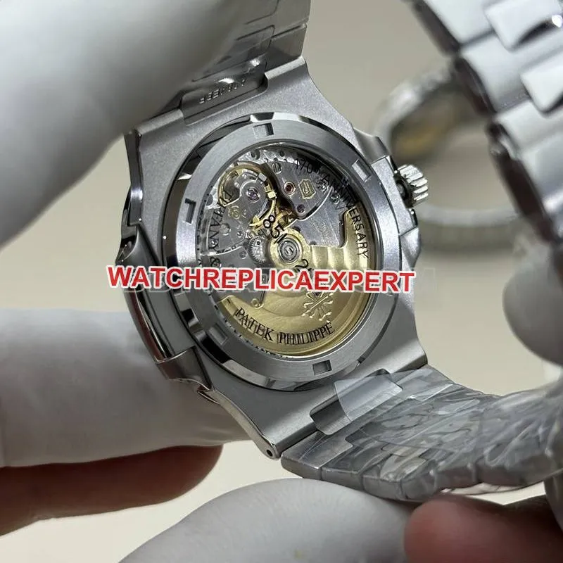 Patek Philippetop-tier watch BBF factory Nautilus Tiffany blue dial324movementsteel bracelet model front live photo