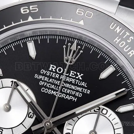 ZF Factory Rolex Daytona Black Dial 4131 Mechanical Front Real Photo Top Watch