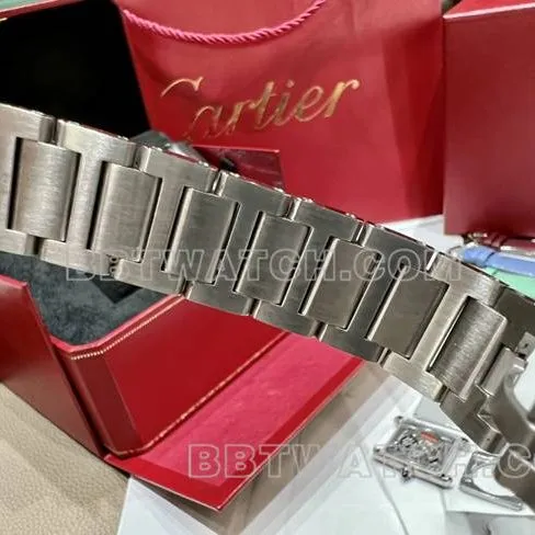 1:1replica watch tank DR factory Cartier silver white dial medium quartz steel braceletbraceletlive photos