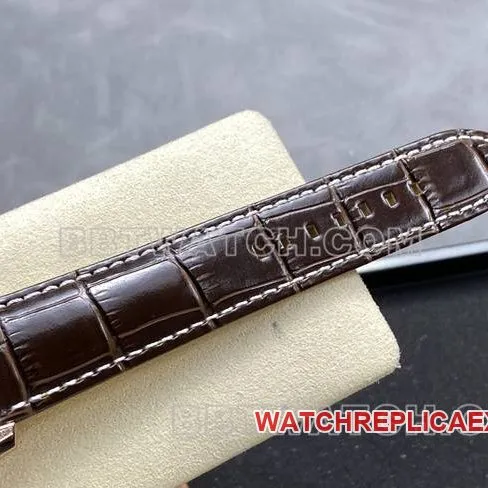 collectible watch BLS factory silver white dialBreitling aviation chronographrose gold diamond leather strap model front live photo
