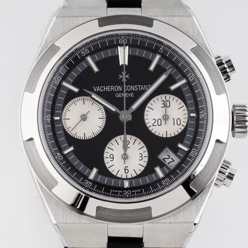 Vacheron Constantintop-tierhigh-quality watch Zonghengshihai series men's mechanical black face watch front view