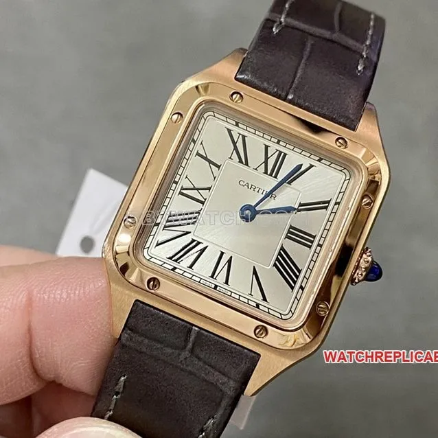 F1 factory Cartier Santos super A silver plate rose gold small WGSA0022 side actual photo