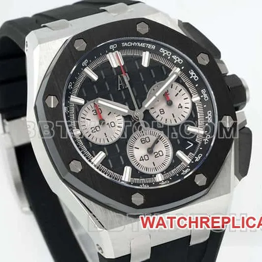 APS factory Audemars PiguetRoyal Oak offshore type 1:1top-tier replicablack dial26420front live photo