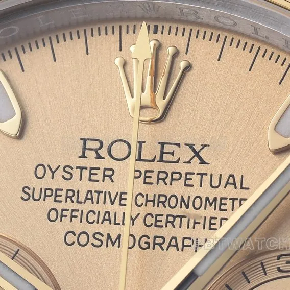 Factory C Rolex Daytona1:1super gold disc gold steel bracelet model m116503-0003caseback live photo