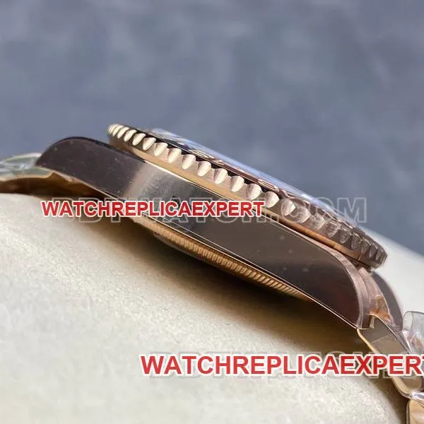 Rolex collectible watch ARF FactoryGMT-Master tiger eye GMTrose goldsteel bracelet front live photo