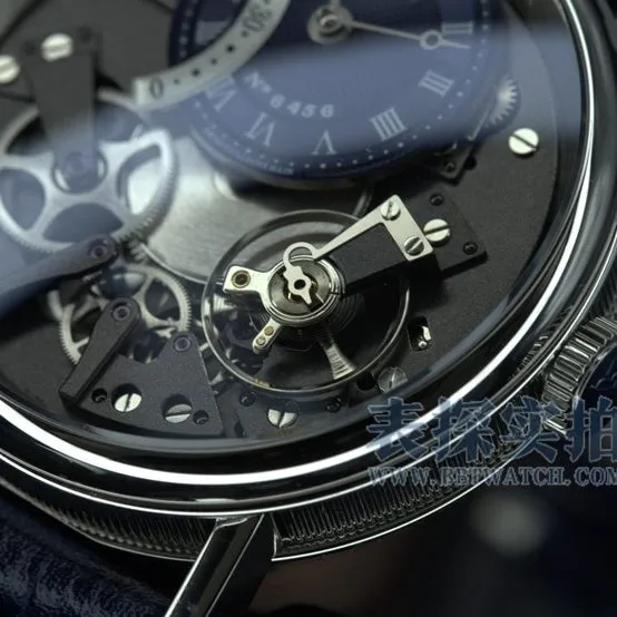 ZF Breguet watch blue gold engraved dialleather strap model 7097BB/GY/9WUmovement picture