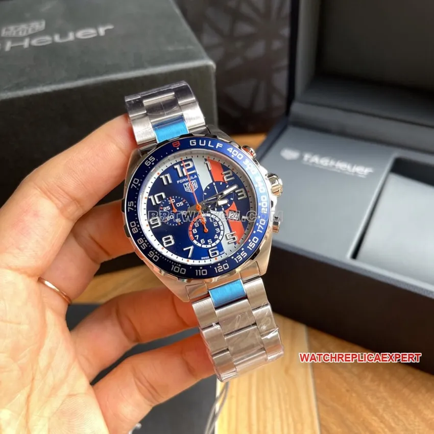 TAG Heuer F1top-tier 1:1super cloneblue dialsteel bracelet CAZ101front live photo