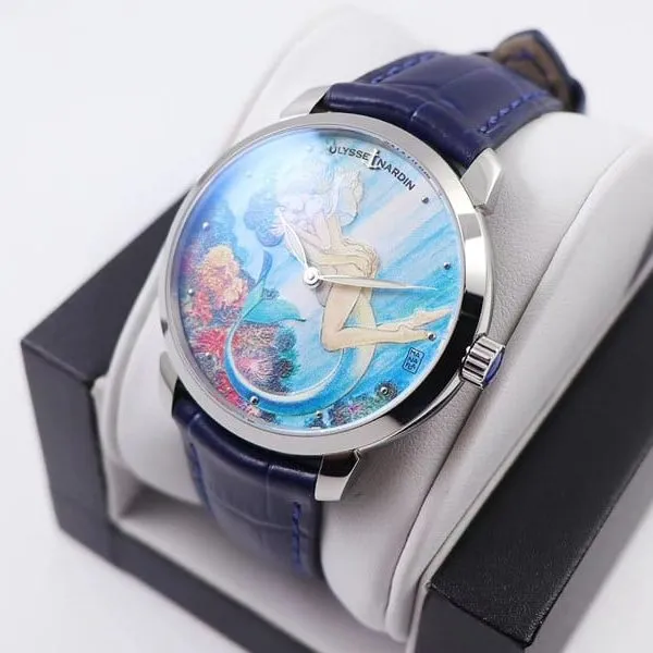 Ulysse Nardin top-tier gilt classic series watch 3203-136LE-2/MANARA.07 front view