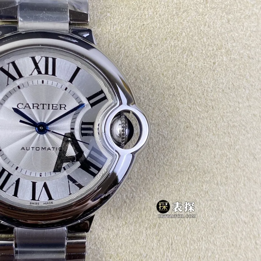 V6 factory Cartier blue balloon top-tier watch ladies silver white dialsteel bracelet model pictures and prices front live photo