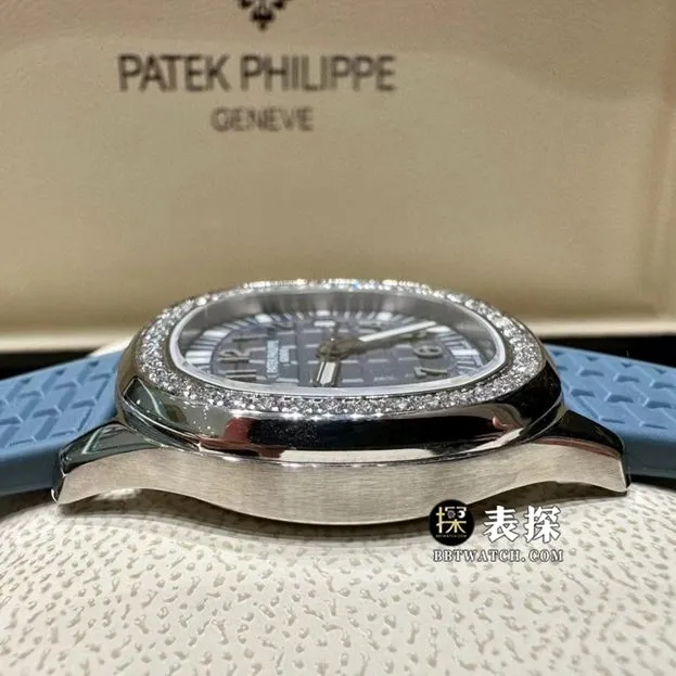 MMA factory Patek Philippe5067A grenade top-tier 1:1super watch ladies blue dial diamond rubber model picture and price side live photo