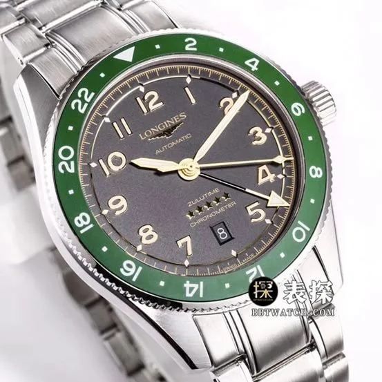 Sports Longines1:1replica watch carbon black dialsteel bracelet model L3.812.4.63.6front live photo