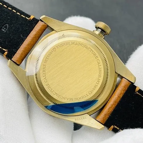 top-tier Tudor Biwan bronze model M79250BA-0001 orange strap watch front view