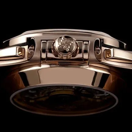 Patek Philippetop-tier watch multifunctional chronograph men's black dialsteel braceletNautilus series watch front view