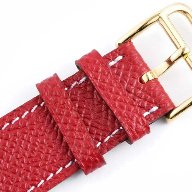 Hermès ladies' watchtop-tier replicaHeureH series quartz square fashion watch vermilion braceletrose gold plate detail shots