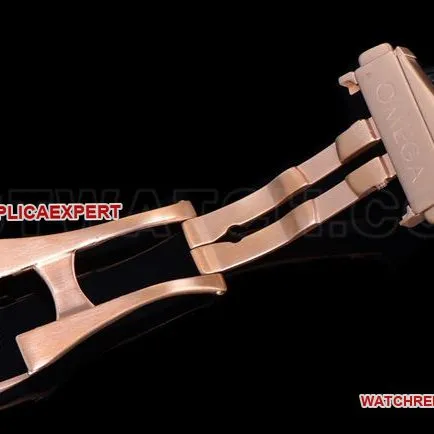 watch N1 factory SeamasterOmega 600m black dialrose gold leather braceletfront live photo