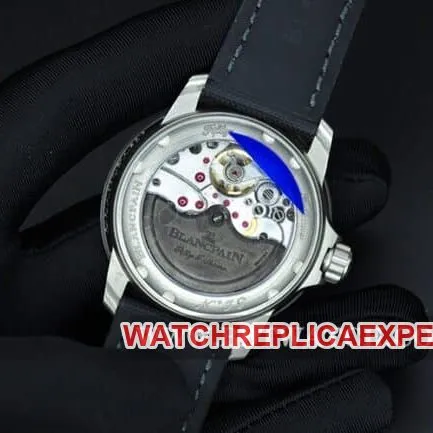 ZF FactoryBlancpain watch fifty fathoms top-tier men's black dial nylon strap mechanical movement front view