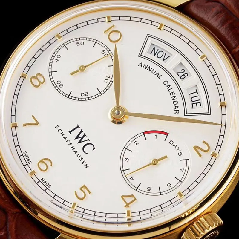 IWCIWCreplica watch Portuguese series annual calendar men's mechanical watch detail shots