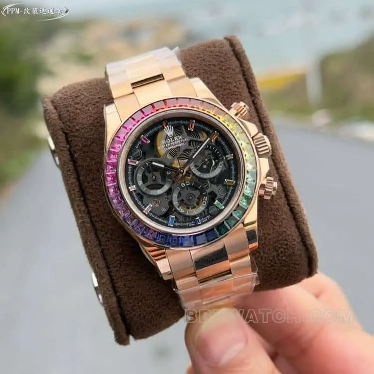 PPMRolexDaytonatop-tier 1:1high-quality Caihongdi 116595front live photo