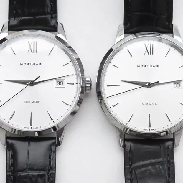 Montblanc watch, mf collection watch, side comparison picture