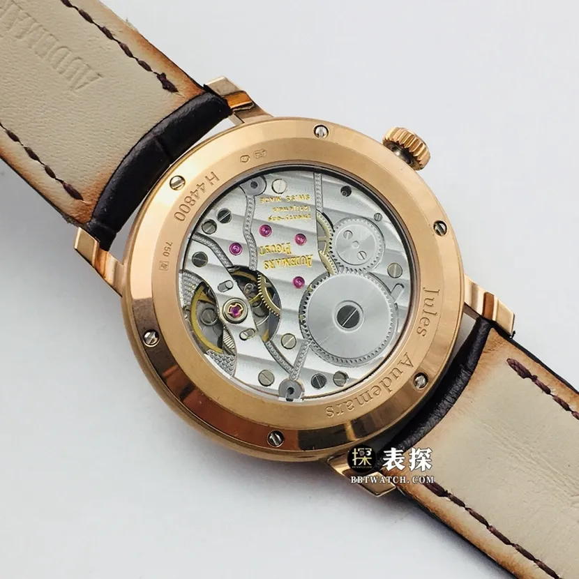 TW factory Audemars Piguettop-tier 1:1high-quality watch men's dark brown dial small second hand leather strap model pictures and prices front live photo