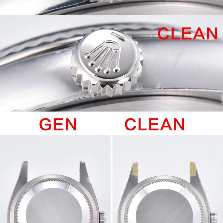 C Factory Log Green Palm Leaf Pattern Authentic and Fake Comparison Evaluation Rolextop-tier Table Dial Comparison Chart