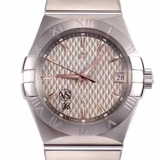 Omegareplica watch temperament vs. constellation temperament 8500 gray plate mechanical watch front view