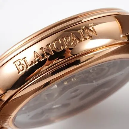 JBF FactoryBlancpaintop-tier watch men's black dial brown belt classic full series tourbillon mechanical watch V3 version domineering return front view
