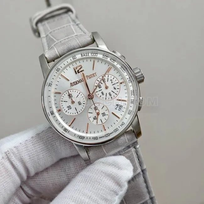 collectible watch CODE 11.59Audemars PiguetAPS factory silver gray plate 4401 mechanical 26393front live photo