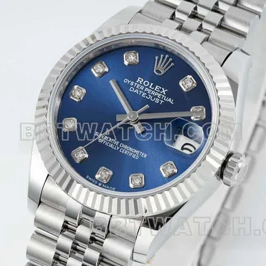 ARF FactoryRolex log top-tier replicablue dial31mm five grid link 278274side live photo