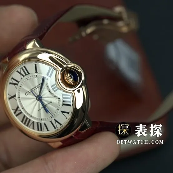 K3 factory Cartier blue balloon top-tier watch women's white blue needle leather strap model picture and price side live photo