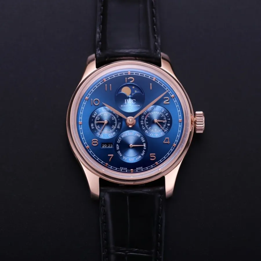 IWC watch Portuguese series true perpetual calendar complication watch detail shots
