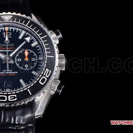 collectible watch N1 factory SeamasterOmega 600m black dial leather braceletfront live photo