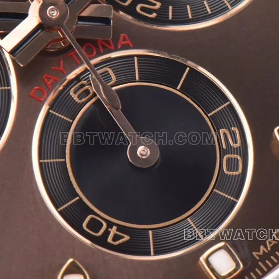 Factory C Rolex Daytona1:1super brown plate rose rubber model M116515LN-0041front live photo