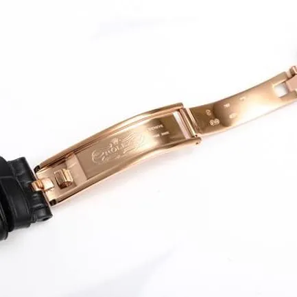 TWF factory top-tier watch Rolex men's white dial black belt Cellini series 50535 moon phaseleather strap watch front view