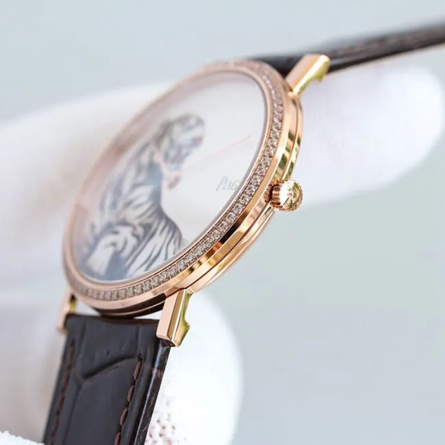TW Factory Top Piaget 2022 Year of the Tiger Special Edition Rose Gold Steel Case Watch Movement Diagrams