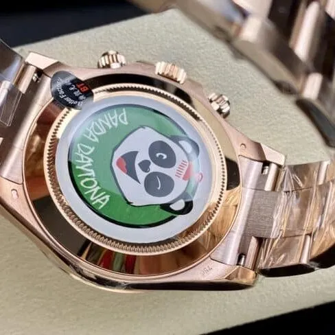 top-tier replicaBTRolex full rose goldDaytona4130 men's watch front view