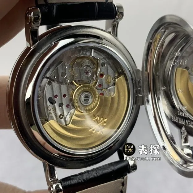 ZF FactoryPatek Philippe classical watch top-tier 1:1high-quality watch men's silver white dialleather strap model pictures and prices front live photo
