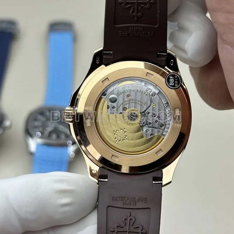 Patek Philippe collectible watch BBF factory grenade rose gold dark brown plate brown rubber model 5167Rfront live photo