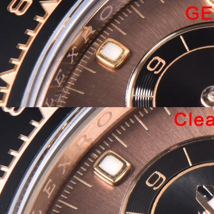 Rolex ceiling watch, Daytonareplica watch, front comparison picture