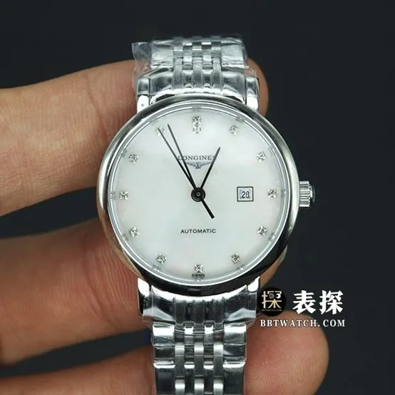 Longines Boya top-tier 1:1super watch women's white dialsteel bracelet model pictures and prices front live photo