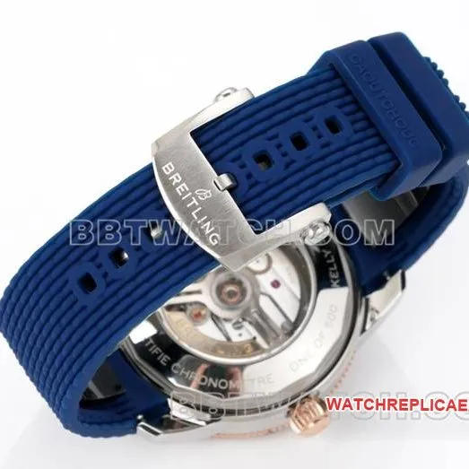 collectible watch BreitlingBLS factory super ocean culture blue dial rubber braceletfront live photo