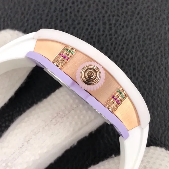 Top-tier watch Richard Mille ladies popular bon bon series rubber strap watch clasp picture