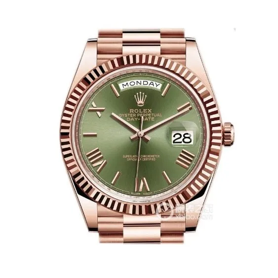 GM FactoryRolexDay-Date type 1:1super olive green dialrose goldm228235-0025side live photo