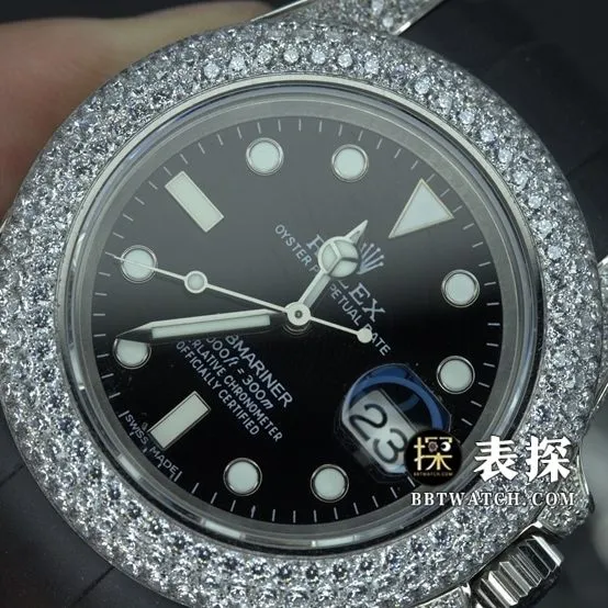 Rolex Submariner top-tier watch black dial Submariner rubber model pictures and prices front live photo