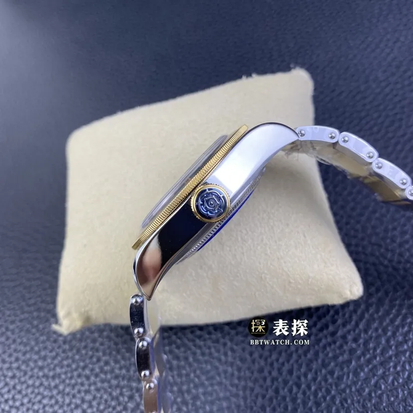 ZF Biwan Tudor1:1replica watch black dial root beer ring steel bracelet model M79833MN-0001 front view