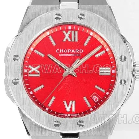 1:1replica watch GH factory Chopard Snow Mountain Proud Wing red plate 41mm front live photo
