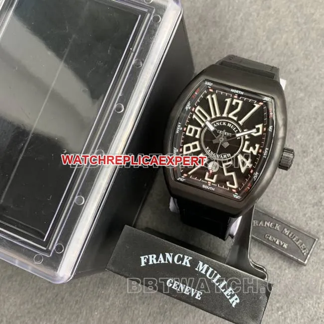 Frank Muller ABF factory collectible watch V45 black dial black shell leather braceletside live photo